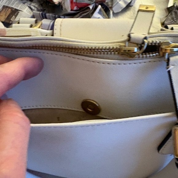 Calvin Klein Collection White and Pink Floral Satchel - Picture 10 of 16